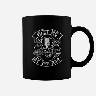 Weightlifting Bodybuilding Meet Me At The Bar Powerlifting Coffee Mug | Crazezy