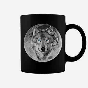 Wolf Moon Motif Pack Wild Lupus Colorful Design Wolves Coffee Mug | Crazezy CA