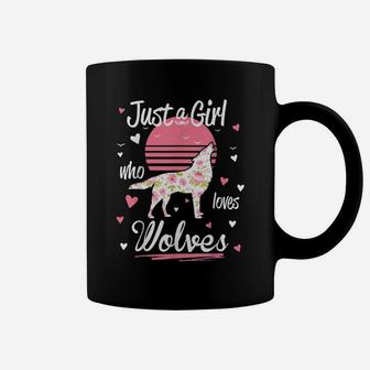 Wolf Shirt Just A Girl Who Loves Wolves Coffee Mug | Crazezy
