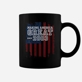 Womens 17Th Patriotic Birthday Gift Making America Great Since 2003 Coffee Mug | Crazezy AU