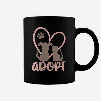 Womens Adopt Rescue Pet Owner Rescue Mom Or Dad - Dog And Cat Coffee Mug | Crazezy