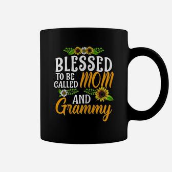 Womens Blessed To Be Called Mom And Grammy Thanksgiving Christmas Coffee Mug | Crazezy