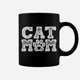 Womens Cat Shirts For Women - Cat Mom Tshirt - Crazy Paw Lover Lady Coffee Mug | Crazezy DE