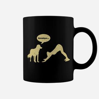 Womens Funny Downward Facing Dog Yoga Humor Comedy Womens Coffee Mug | Crazezy DE