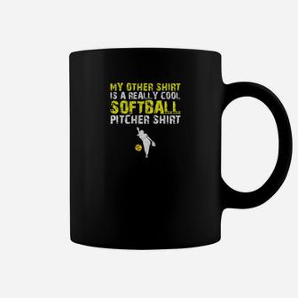 Womens Softball Pitcher Girl Funny Cute Gift Mom Daughter Coffee Mug | Crazezy AU