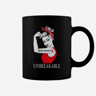 Womens Stroke Survivor Unbreakable Strong Women Coffee Mug | Crazezy