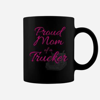 Womens Trucker Mom Pride Gift Design For Mothers Of Truck Drivers Coffee Mug | Crazezy AU
