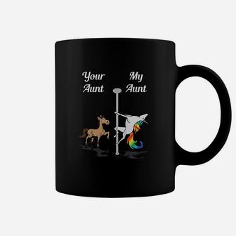 Your Aunt My Aunt You Me Party Dancing Unicorn Coffee Mug | Crazezy