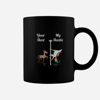 Your Aunt My Auntie You Me Party Dancing Unicorn Coffee Mug | Crazezy UK