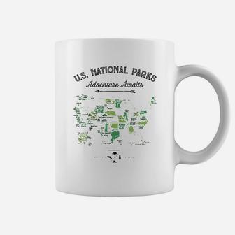 62 National Parks Map Gifts Us Park Vintage Camping Hiking Coffee Mug | Crazezy CA
