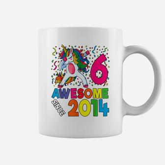 6Th Birthday Dabbing Unicorn Party Gift For 6 Years Old Girl Coffee Mug | Crazezy