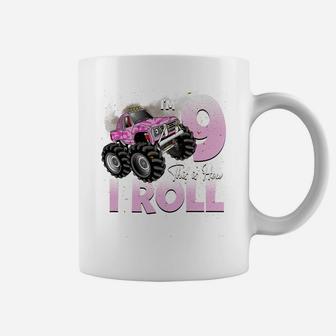 9Th Birthday Shirt Girl Monster Truck 9 Years Old Gift Coffee Mug | Crazezy DE