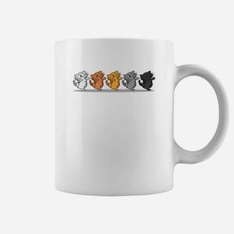 Adorable Cute Happy Funny Silly Line Dancing Cat Coffee Mug | Crazezy UK