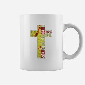 All I Need Is Softball N Jesus Christian Cross Faith Coffee Mug | Crazezy