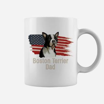 American Flag Boston Terrier Dad Sweatshirt Coffee Mug | Crazezy