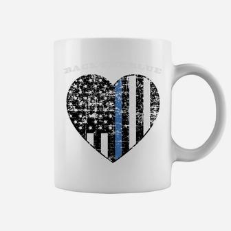 Back The Blue Thin Blue Line American Flag Police Support Sweatshirt Coffee Mug | Crazezy
