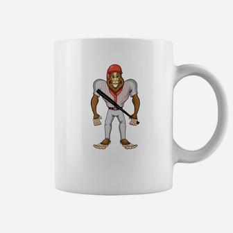 Baseball Batter Bigfoot Gift For Baseball Fans Coffee Mug | Crazezy UK