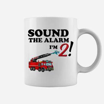 Birthday 2 Year Old Fire Fighter Truck Shirt | 2Nd Bday Coffee Mug | Crazezy UK