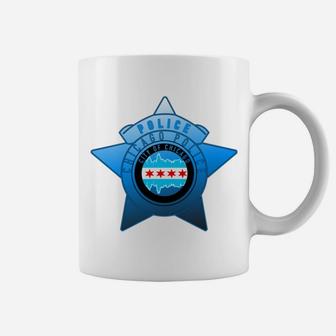 Chicago Police | Cpd | Chicago Flag And Police Badge Sweatshirt Coffee Mug | Crazezy