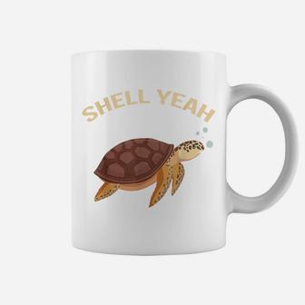 Cute Tortoise & Sea Turtle Shell Yeah World Turtle Day Gift Coffee Mug | Crazezy DE