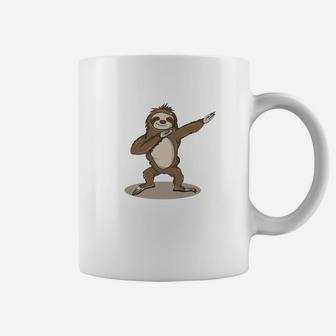 Dabbing Dancing Sloth Funny Dabbing Animal Gif Coffee Mug | Crazezy