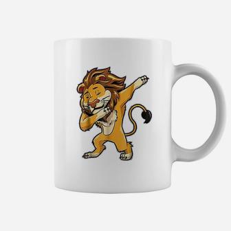 Dabbing Lion Meme Print Dab Cat Dance Coffee Mug | Crazezy CA