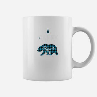 Daddy Bear Buffalo Plaid Blue Family Christmas Camping Coffee Mug | Crazezy UK