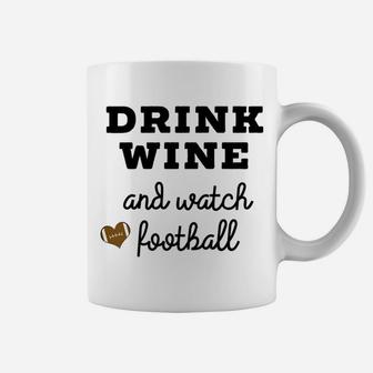 Drink Wine And Watch Football Simple Art Coffee Mug | Crazezy