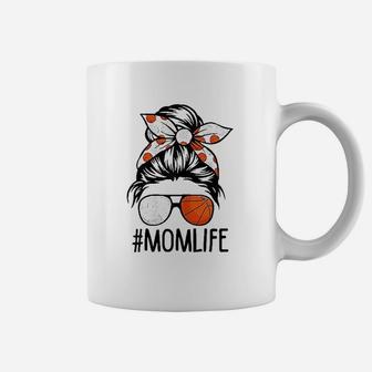 Dy Mom Life Volleyball Basketball Mothers Day Messy Bun Coffee Mug | Crazezy UK