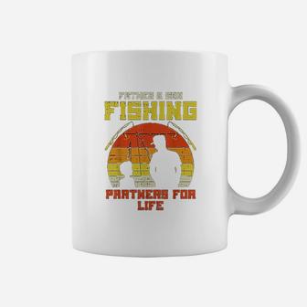 Father Son Fishing Partners For Life Retro Matching Dad Gift Coffee Mug | Crazezy
