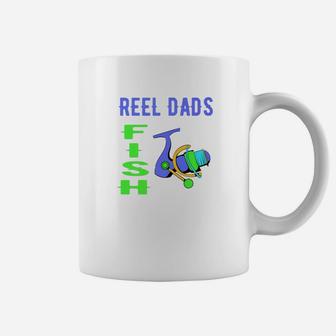 Fathers Day Fishing Reel Cool Dad Son Dads Fish Gift Premium Coffee Mug | Crazezy