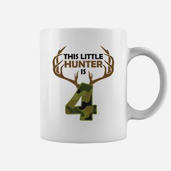 Funny 4Th Birthday 4 Year Old Deer Hunter Gift For Boys Kids Coffee Mug | Crazezy DE