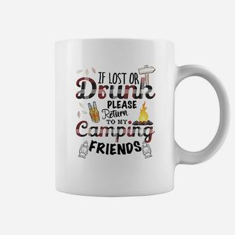 Funny Camping With Sayings If Lost Or Drunk Coffee Mug | Crazezy UK