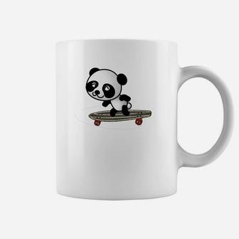 Funny Cute Kawaii Panda Bear On A Skateboard Coffee Mug | Crazezy