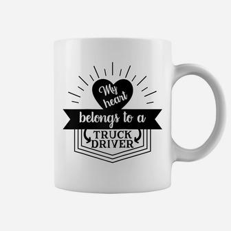 Funny Truck Driver Wife Trucker Gift Girlfriend Ladies Kids Raglan Baseball Tee Coffee Mug | Crazezy UK