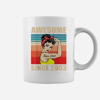 Gift For 18 Year Old Women Vintage 18Th Birthday 2003 Woman Coffee Mug | Crazezy