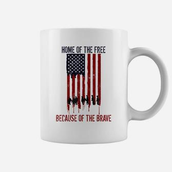 Home Of The Free Because Of The Brave Veteran Gift Coffee Mug | Crazezy