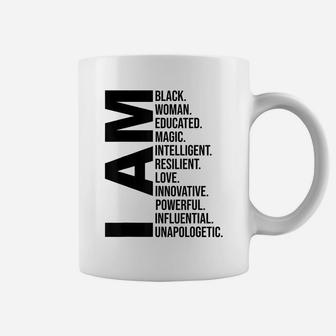 I Am Black Woman Black History Month Educated Black Girl Coffee Mug | Crazezy UK