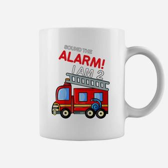 Kids 2Nd Birthday Boys Fire Truck Firefighter Coffee Mug | Crazezy UK