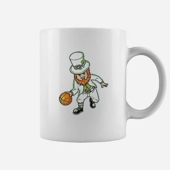 Kids Basketball St Patricks Day Lucky Basketball Coffee Mug | Crazezy