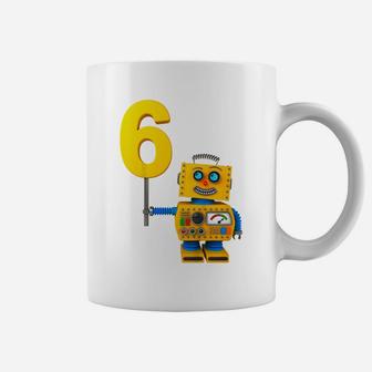 Kids Big 6 Year Old - Cute Robot 6Th Birthday Coffee Mug | Crazezy CA