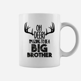 Kids Oh Deer Big Brother Hunting Hunters Pregnancy Announcement Coffee Mug | Crazezy