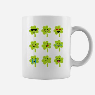 Kids Saint Patricks Day Cute Gift For Baby Boy Shamrock Emoticon Coffee Mug | Crazezy UK