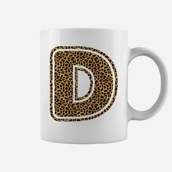 Letter D Leopard Print Initial Case Funny Birthday Gift Coffee Mug | Crazezy UK