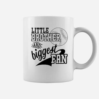 Little Brother And Biggest Fan Baseball Family Coffee Mug | Crazezy AU