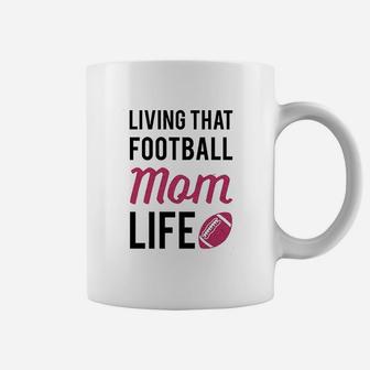 Living That Football Mom Life Athletic Gray Coffee Mug | Crazezy CA