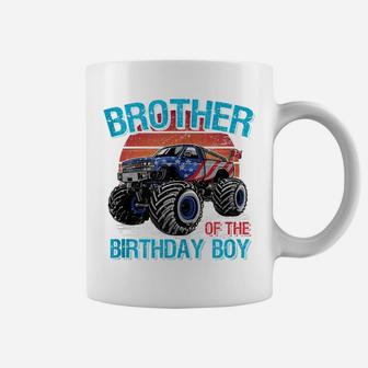Mens Brother Of The Birthday Boy Monster Truck Birthday Gift Coffee Mug | Crazezy