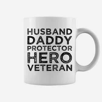 Mens Husband Daddy Protector Hero Veteran Father's Day Dad Gift Coffee Mug | Crazezy