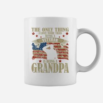 Mens Mens The Only Thing I Love More Than Being A Veteran Grandpa Coffee Mug | Crazezy DE