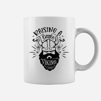 Mens Raising Little Viking Proud Viking Origin Viking Dad Son Coffee Mug | Crazezy DE